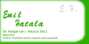 emil hatala business card